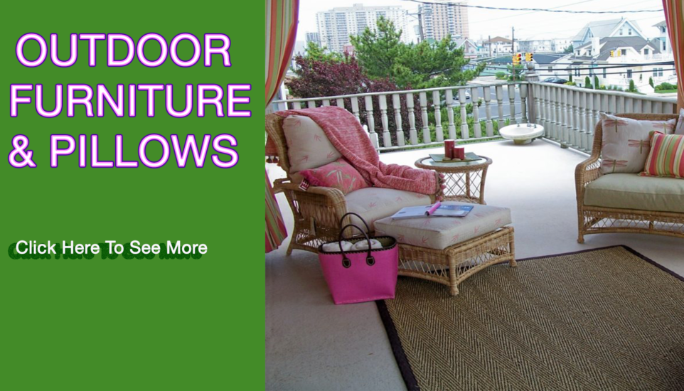 outdoor furniture and pillows